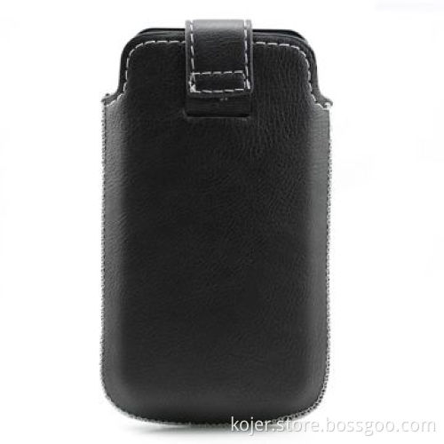 PU Leather Case for iPhone 4, Retractable Pull-tab Combined with Velcro Closure